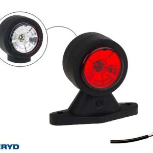 LED Breddmarkeringslykta Valeryd 88x118x45 vit/röd 12-30V inkl. 400 mm kabel, höger/vänster