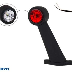 LED Breddmarkeringslykta Valeryd 175x150x45 vit/röd 12-30V inkl. 400 mm kabel, höger